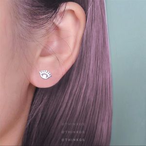 Silver // Mini Evil Eye Earrings